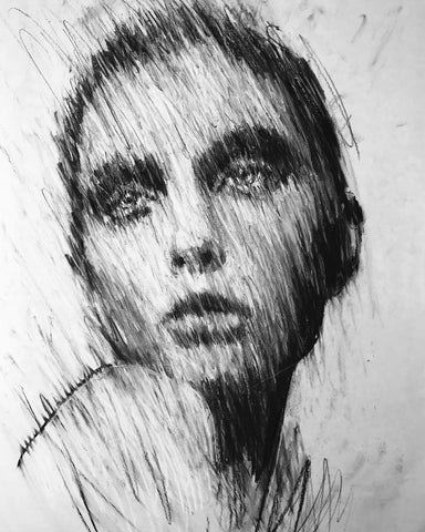 Longing- Charcoal Drawing - 76cm x 51cm