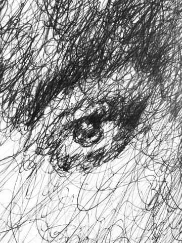 Black And White Normal Paper Pencil eyes sketch, Size: A-4 Size