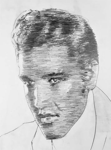 Elvis Pencil Portrait Drawing  #1 - Pencil on Paper - A3