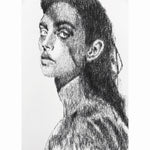 Biro Portrait Drawing  #7- Biro on Paper - A3