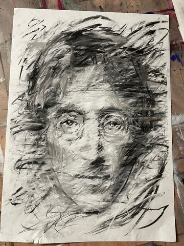 John Lennon- Charcoal Drawing - A2