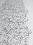 Lucid Faces #1 - original ink on paper- A2