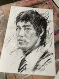 Bruce Lee- Charcoal Drawing - A2