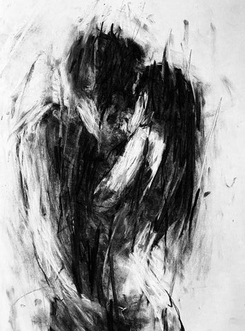 Embrace- Charcoal Drawing - A2