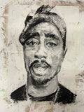 Tupac Shakur- Charcoal Drawing - A2